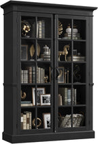 QUW Modern 65" Tall Display Cabinet, Farmhouse Curio Cabinets by QUW