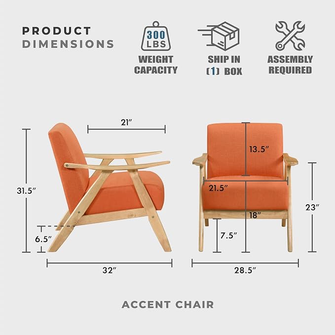 Lexicon Mid Century Modern Accent Chair - Image 2