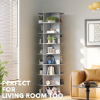 SpaceAid 8 Tier Rotating Shoe Rack Tower, Spinning Shoe Display Lazy Susan - Image 6