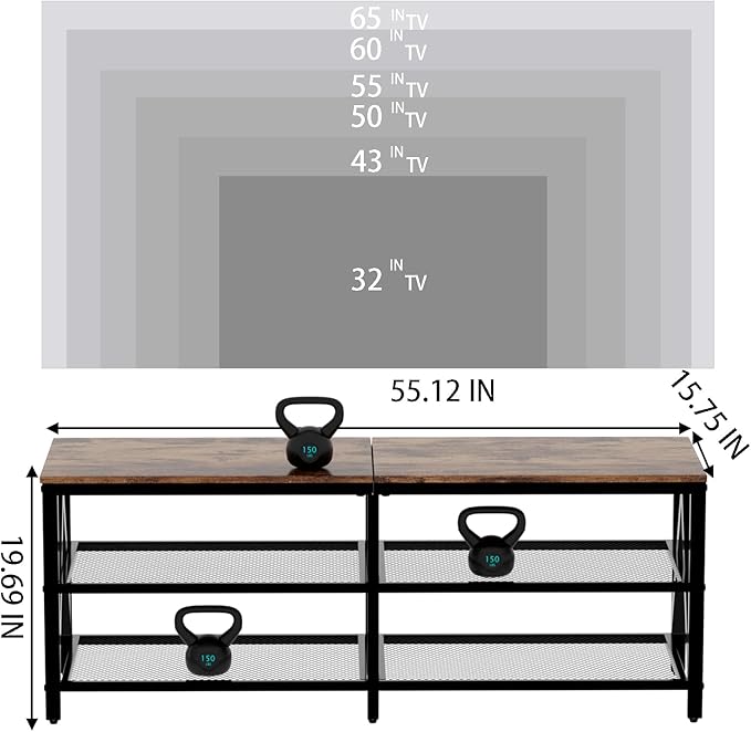 TV Stand for TVs up to 65 Inch, Entertainment Center for Living Room - Image 4