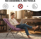 Tiita Comfy Folded Chair, Soft Faux Fur Oversized Folding Accent Chair - Image 9