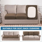 Water Repellent Couch Cushion Cover 3 Pieces Sofa Seat Cushion Covers, Stretch - Image 4
