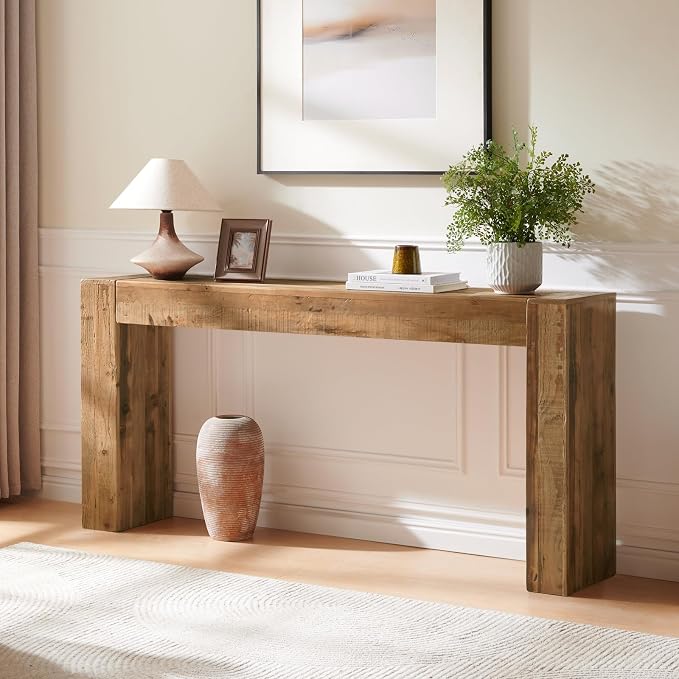 Reclaimed Solid Wood Console Table by WINWY