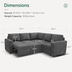 HONBAY Modular Sectional Sleeper Sofa - Image 2
