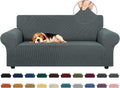 Stretch Loveseat Couch Cover, 2 Cushion Couch Slipcover, Elastic Bottom by KEKUOU