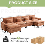 Oprisen 154" Modular Sectional Sofa, Comfy Cloud Couch Sectional Sofa - Image 7
