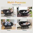 Bme Double Papasan Chair, 600lbs Capacity, Ergonomic Design, Soft Thick Fabric - Image 6