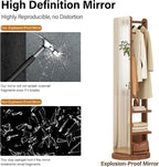 WoodsWhisper Full Length Mirror Coat Rack Solid Wood Floor Mirror 66"x12" Full - Image 9