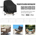 Outdoor Swivel Lounge Chair Cover 2 Pack, Waterproof Heavy Duty Outdoor Chair - Image 2