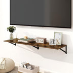Fun Memories Floating Shelves for Wall, 12 Inch Deep Floating Shelves Set of 2 - Image 2