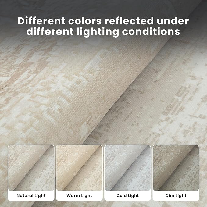 8x10 Neutral Washable Area Rugs - Image 6