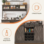 4ever2buy Farmhouse Coffee Bar Cabinet - Image 4