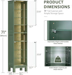 Glass Display Cabinet, 8-Tier Curio Cabinets - Image 3
