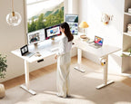 Casaottima 63 Inch Electric L-Shaped Standing Desk, Reversible Corner Desk - Image 2
