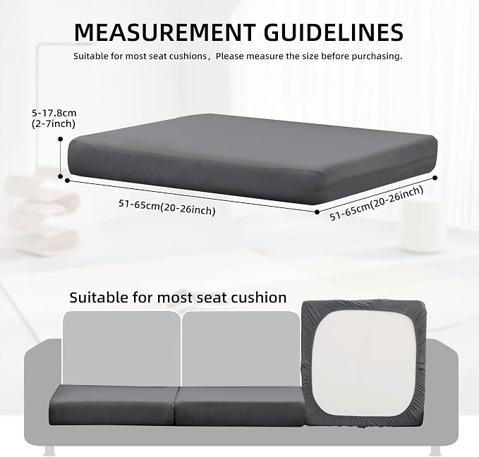 12Pcs Outdoor Cushion Covers, Elastic Patio Cushion Covers | Washable, - Image 2