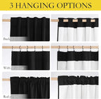 NICETOWN Vintage Rod Pocket Flax Thermal Curtains, 100% Blackout Curtains 84" - Image 6