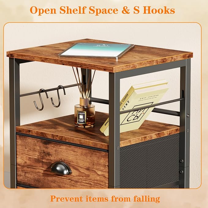 Furologee Night Stand Set of 2, Nightstand - Image 5