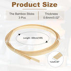 MECCANIXITY 3 Rolls Bamboo Strips - Image 2