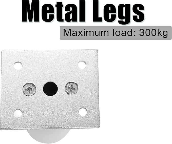 Set of 4 Furniture Legs 7.87 Inch, Adjustable Aluminum Alloy Cabinet Legs - Image 5