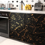 FunStick Thick Black and Gold Marble Contact Paper - Image 3