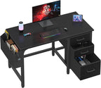 Lufeiya Computer Desk with File Drawers Cabinet, 47 Inch Reversible Home Office by LUFEIYA