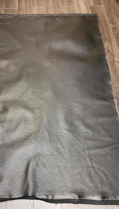 Black Lambtouch 0.8 mm Soft Faux Vegan PU Leather by The Yard Synthetic - Image 6