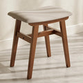 Muwuele Solid Wood Vanity Stool, Compact Makeup Chair by Muwuele