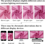 Hot Pink Sheer Curtains 63 Inch Length 2 Pcs, Solid Voile Long Light Filtering - Image 4
