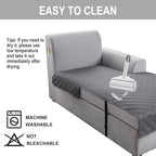 Genina L Shape Couch Cover, Sectional Couch Chaise Covers, Waterproof Washable - Image 6