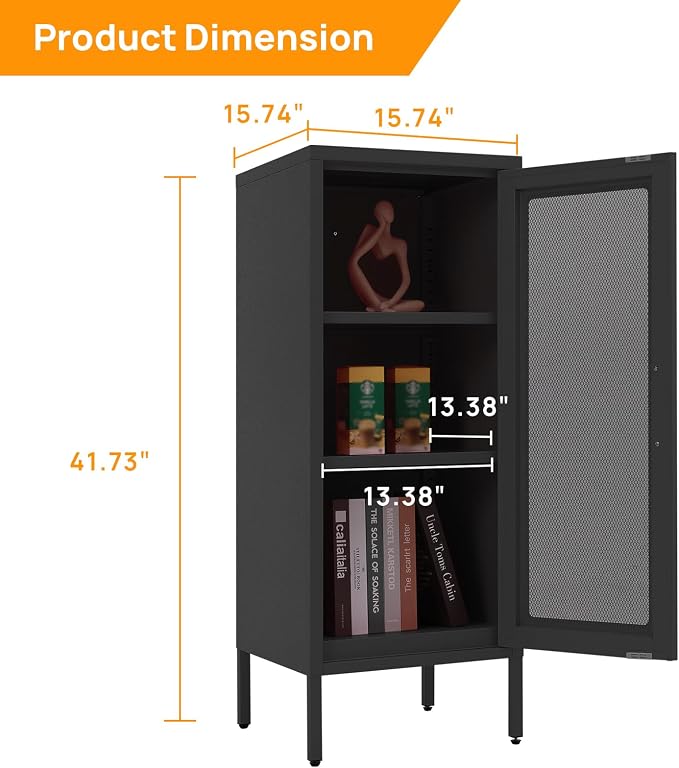 Slim Metal Storage Cabinet - Image 3