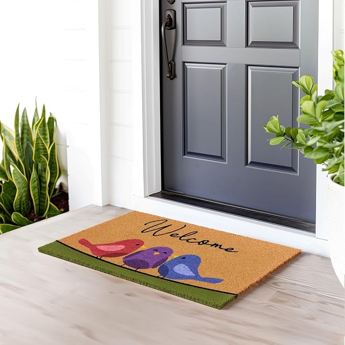Barnyard Designs Natural Coco Coir Non-Slip Doormat | Heavy-Duty Welcome Mat - Image 4