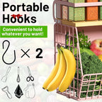 Magnetic Shelf for Fridge with Wood Lid, Fruit Potato and Onion Storage Bins - Image 6