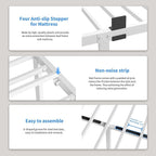 ROIL 7 Inch White Full Bed Frame - Image 4
