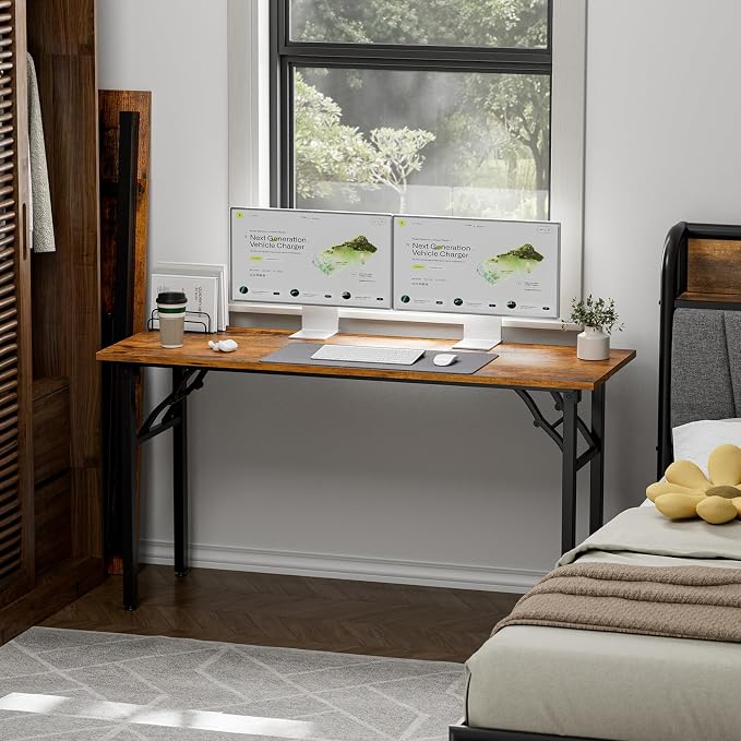 TEMI Long Computer Desk Folding Table - Image 2