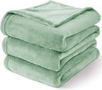 BEDELITE Fleece Blanket Soft Plush King Bed Blanket Mint Green 108"x90" | Ultra - Image 8