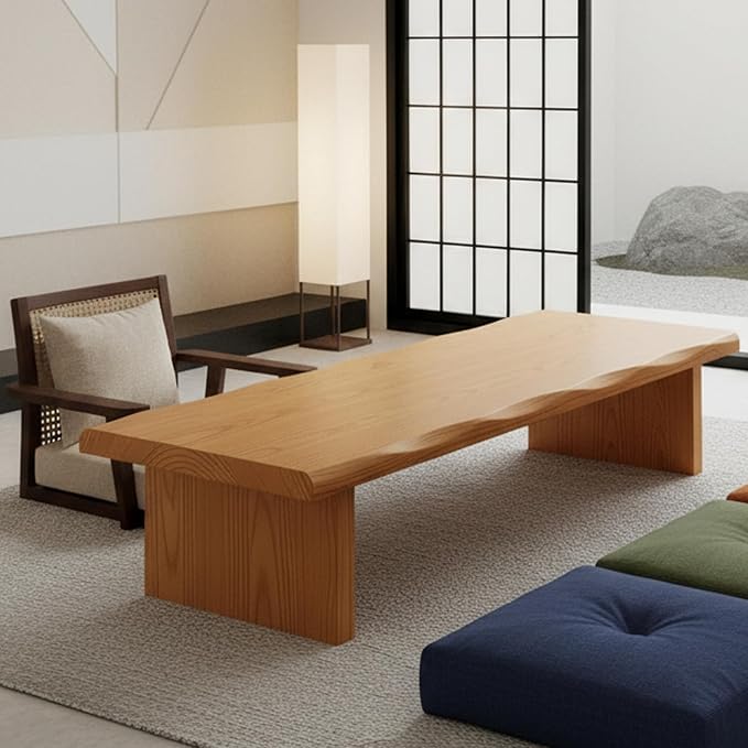 Wooden Japanese Floor Table, Floor Table by LHIUGE