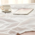 Bedsure GentleSoft Fleece Bed Blankets Full Size White - Image 5