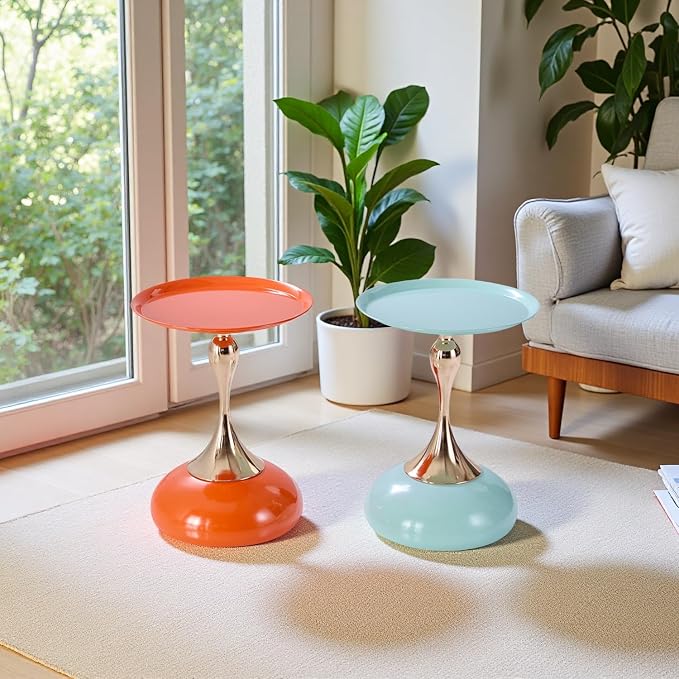 2-Pack Sleek Hourglass Side Table - Image 2