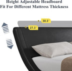 Allewie King Size Upholstered Platform Bed Frame - Image 4