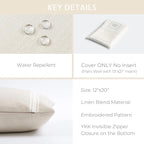 Crumbs Home Modern Farmhouse Fall Linen Indoor Outdoor Lumbar Pillow Cover Only - Image 5