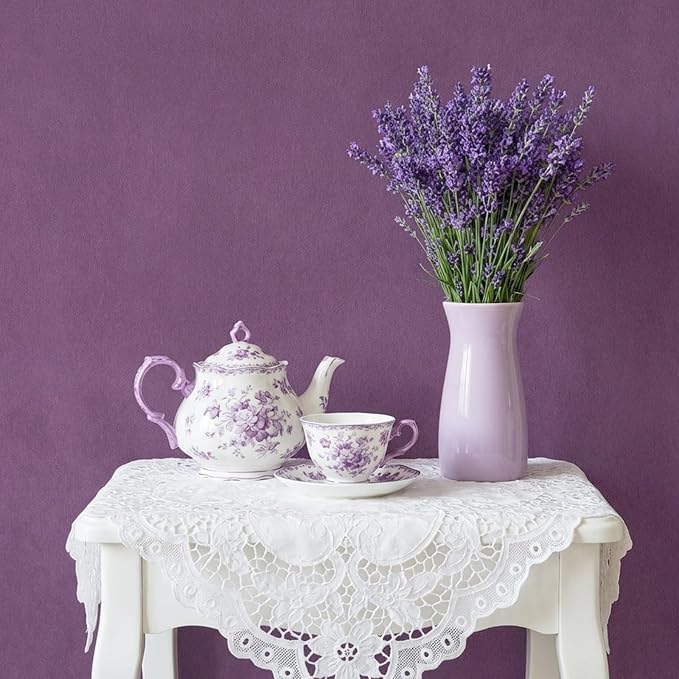 VEELIKE Lavender Purple Velvet Drawer Liner Self Adhesive Velvet Contact Paper - Image 5