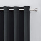 Blackout Curtains 52 x 108 inch/Black Curtains Set of 2 Panels/Thermal - Image 6