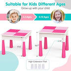 arscniek Toddlers Activity Table 7 in 1 Kids Activity Tables and Chairs Set - Image 5