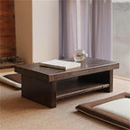 Side Table Asian Antique Furniture Japanese Floor Tea Table Rectangle Living - Image 2