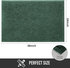Sturdy Front Door Mat, Absorbent Muddy Dirt Resist Welcome Door Mats Outdoor - Image 2
