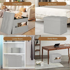 BelugaHelper Folding Storage Ottoman. Foot Rest Stool - Image 5
