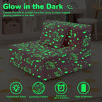 MeMoreCool Glow Pink Unicorn Tri-fold Sofa Bed - Image 8