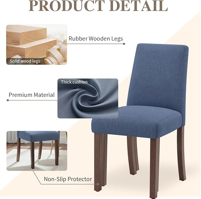 Dining Chairs Set of 4, Modern Dining Room Chairs - Image 3