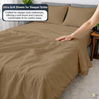 Cottington Lane Sleeper Sofa Sheets Queen Size, 4 Piece Premium Quality 100% - Image 3