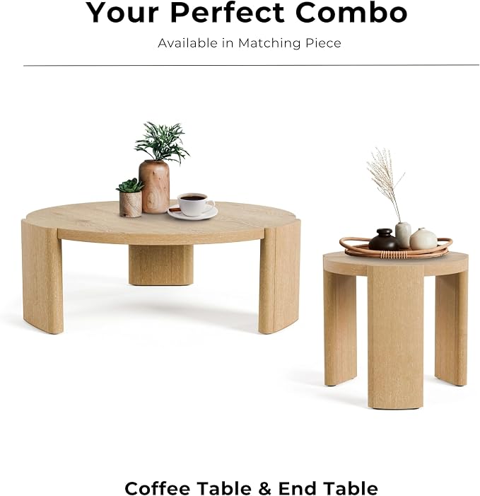 Furniture of America Carys Modern Solid Wood 20-inch Round End Table - Image 6